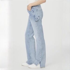 Paige Rion Carpenter Jeans Women's 29 Straight Leg Light Blue Denim Cotton Blend
